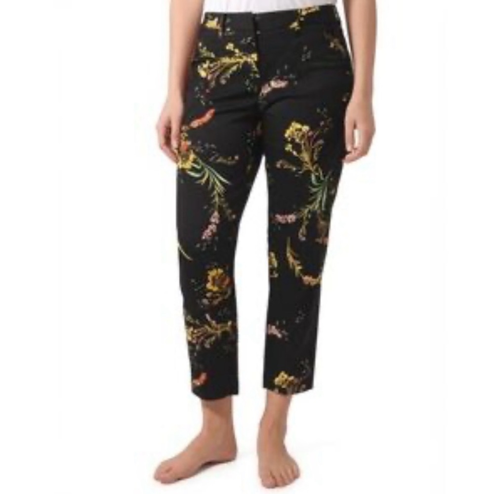 Worthington Women’s  Black Floral Ankle Pants